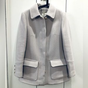 Ted Baker White Wool Peacoat